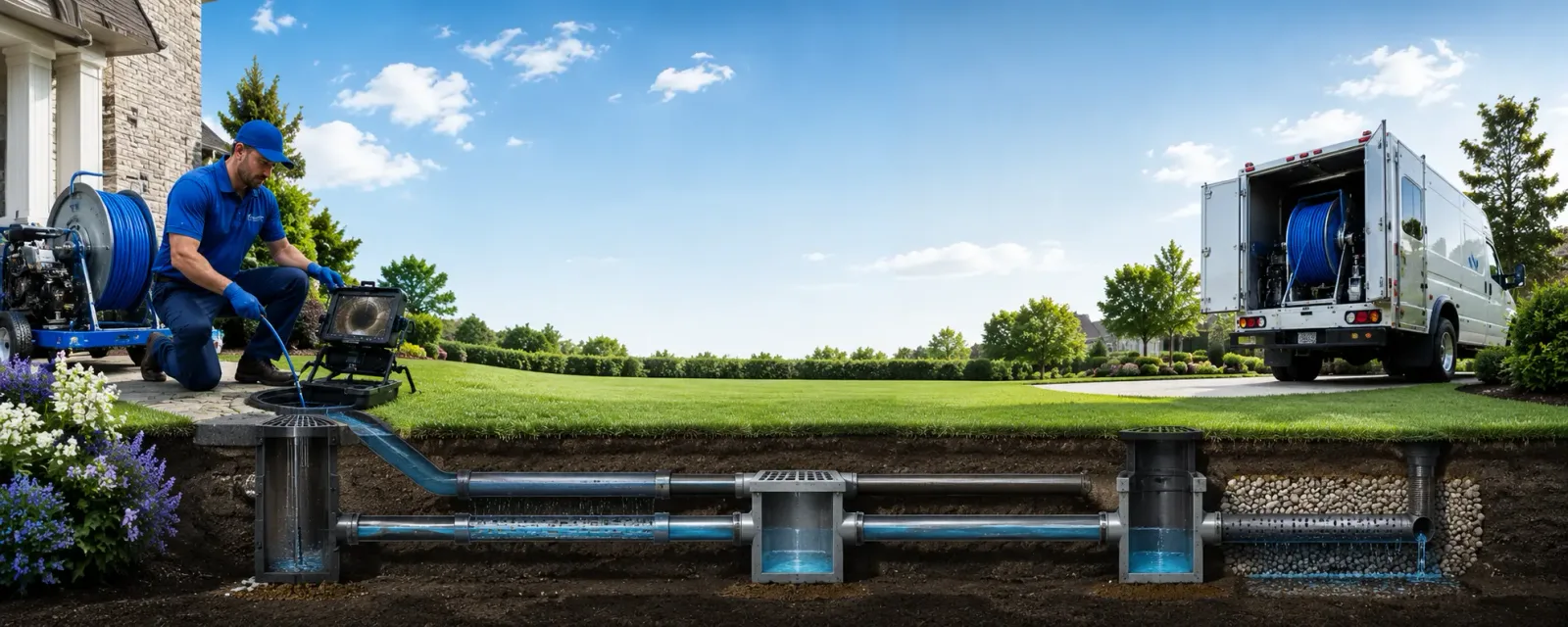 Outdoor drain cleaning information for Hills, IA